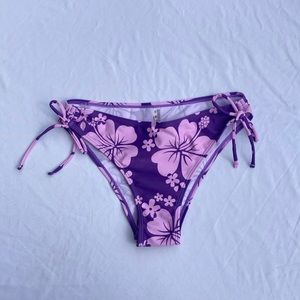 Shein Hibiscus Print Bikini Bottoms